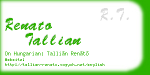 renato tallian business card