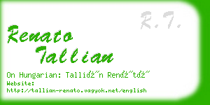 renato tallian business card